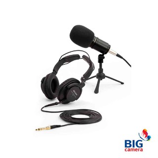 Zoom ZDM-1PMP Podcast Mic Withheadphones ชุดไมค์ตั้งโต๊ะพร้อมหูฟัง - สินค้าประกันศูนย์