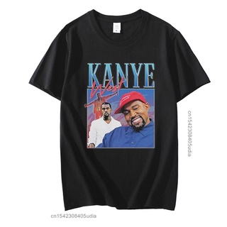 เสื้อยืดผ้าฝ้ายพิมพ์ลายขายดี ใหม่ เสื้อยืดผ้าฝ้าย พิมพ์ลายกราฟฟิค Kanye West 90s สไตล์ฮิปฮอป วินเทจ โอเวอร์ไซซ์ สตรีท สํ