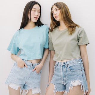 Fine Boxy Crop - เสื้อยืดครอปทรงตรง