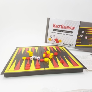 แบ็กเกมมอนแม่เหล็กพับได้กระดาน30x30 cm. Backgammon boardgame