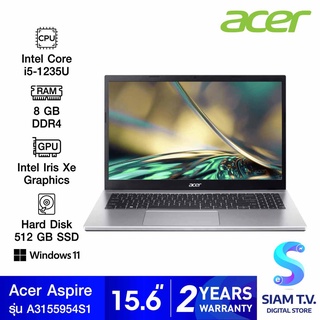 NOTEBOOK (โน้ตบุ๊ค) ACER ASPIRE 3 A315-59-54S1 (PURE SILVER) โดย สยามทีวี by Siam T.V.