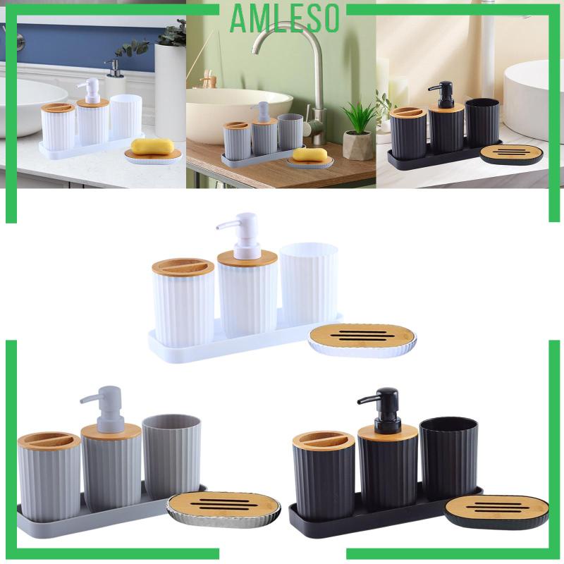 [ Amleso ] เครื ่ องจ ่ ายจานสบู ่ 5 ชุด ห ้ องซักผ ้ า