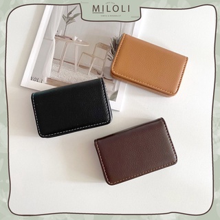 [MILOLI] 1Pcs MINI CARD WALLET Kulit Sintetis Dompet Kartu dan Koin Korean - F0170