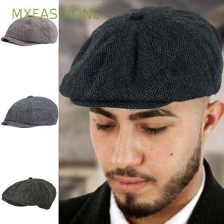 mxfashione หมวกทรงนิวส์บอย ผ้าขนสัตว์ผสมสี หมวกทรงเดียวกับหนังเรื่อง Peaky Blinders Shelby