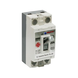 Breaker SAFETY BREAKER HACO SB-N25L 25A 2P Circuit breaker Electrical work เบรกเกอร์ เบรกเกอร์ลอย HACO SB-N25L 25A 2P เบ