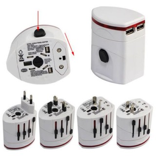 ปลั๊กทั่วโลก 2USB Universal adaptor อเนกประสงค์