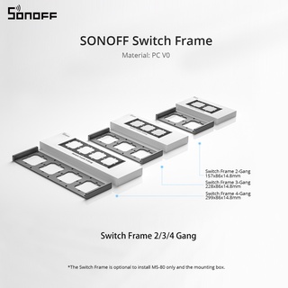 Sonoff M5 กรอบสวิตช์แมน 2 3 4 Gang ติดตั้งง่าย สําหรับ M5-80 Smart Wall Switch PC V0