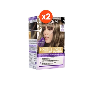 โปรโมชั่น : ใหม่ แพ็กคู่สุดคุ้ม ลอรีอัล เอ็กซ์เซลเลนซ์ แฟชั่น ครีมเปลี่ยนสีผม เฉดแอช ลอรีอัล สีผม ครีมเปลี่ยนสีผม LOREAL