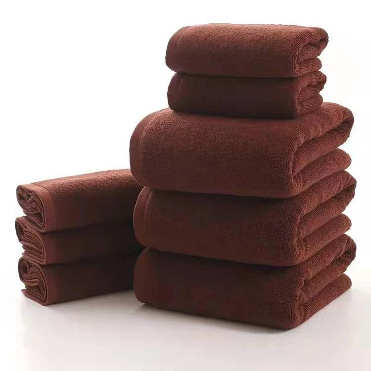 ผ้าขนหนู เกรดโรงแรม ผ้าเช็ดตัว 27x54 นิ้ว (14ปอนด์) ราคาส่ง สีน้ำตาล