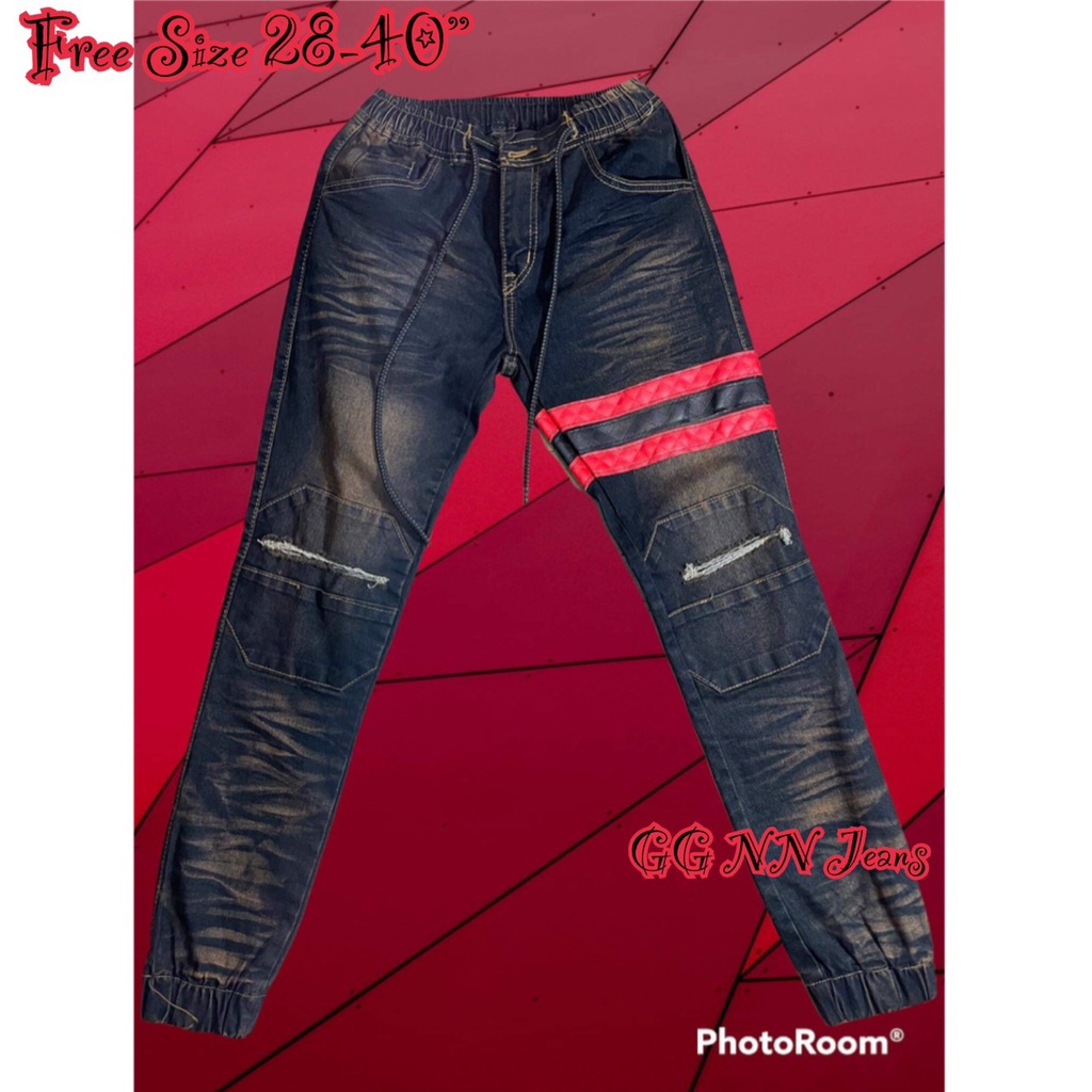 ขาจั๊ม ขายาวฟรีไซส์ เอว 28-44 ยีนส์ฟรีไซส์ ยีนส์ฟรีไซส์เอวใหญ่ ยีนส์ฟอกสนิม จั๊มเอวใหญ่ #ฟอกดำ ผ้าดี ใส่สบาย