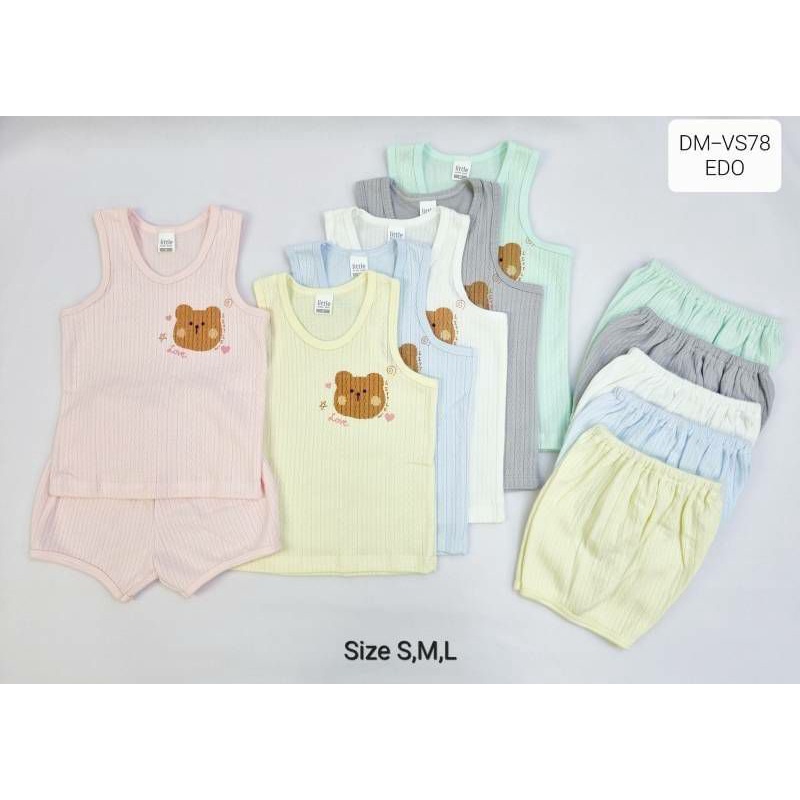 Little home baby ชุดเสื้อกล้ามเด็ก ผ้าร่องสกรีนหน้า( อัลบั้ม1)