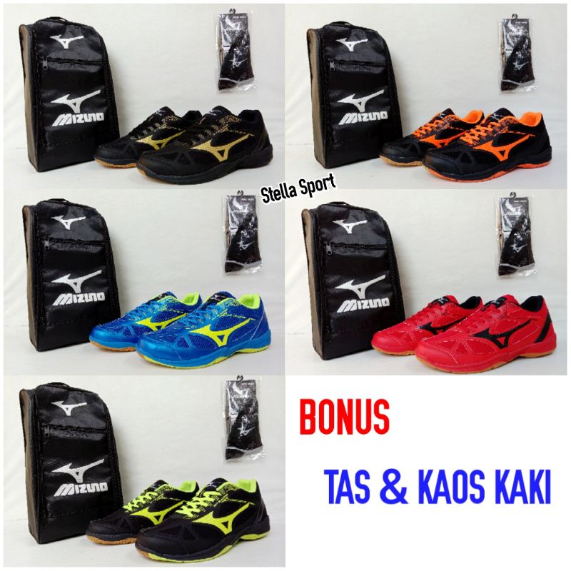 Mizuno Sky Blaster รองเท้าแบดมินตันผู้ชาย Mizuno Sky Blaster Bonus กระเป๋าและถุงเท้า