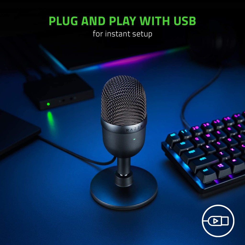 Razer Seiren Mini USB Microphone Condenser Supercardioid Ultra-Compact ...