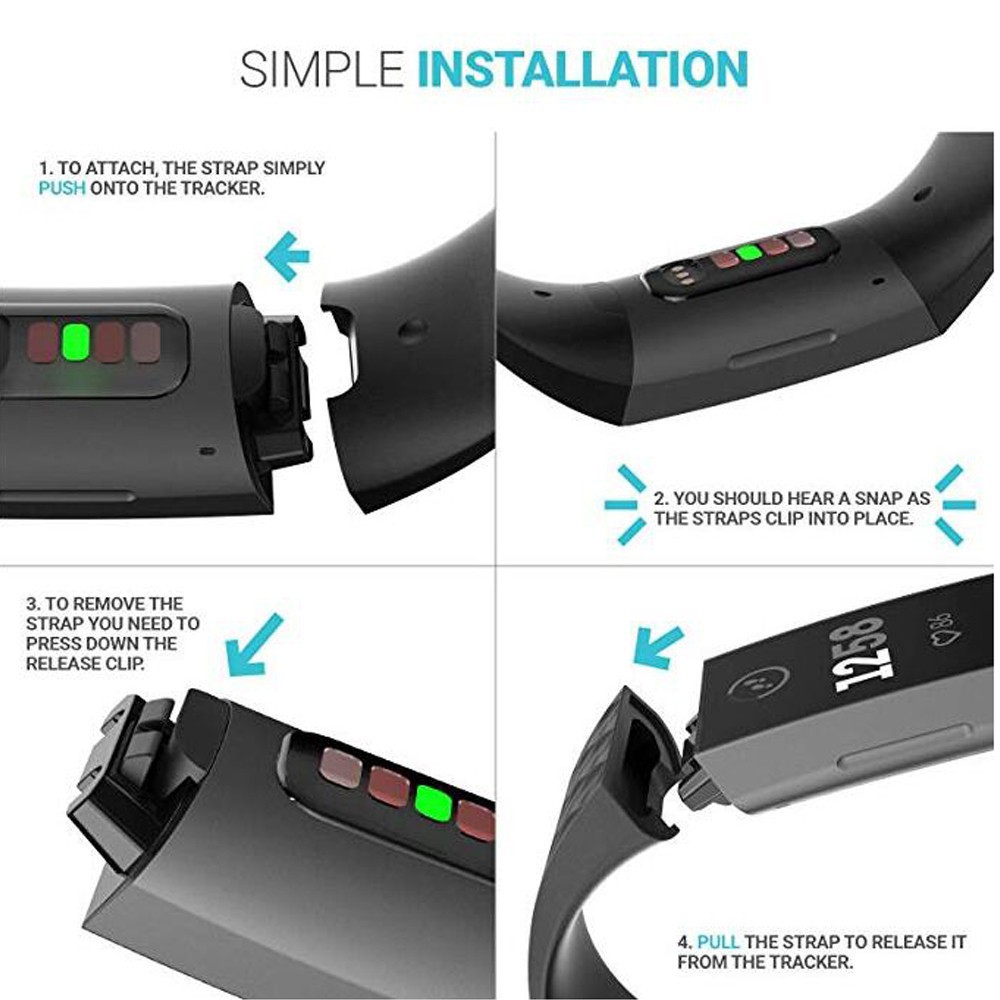 diy Sport watch band for Fitbit Charge 3 4 Charge4 Charge3 SE Band soft ...