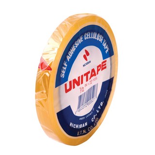 เทปใส แกน 3 นิ้ว (1/2 นิ้วx72 หลา) ยูนิเทป 3  core transparent tape (1/2  x 72 yd), uni tape