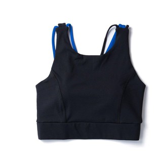 สปอร์ตบรา Comfort Bra Crop (Black/Blue)สปอร์ตบรา สปอร์ต บรา วา โก้  สปอร์ต บรา หลัง เสริม อก บรา สปอร์