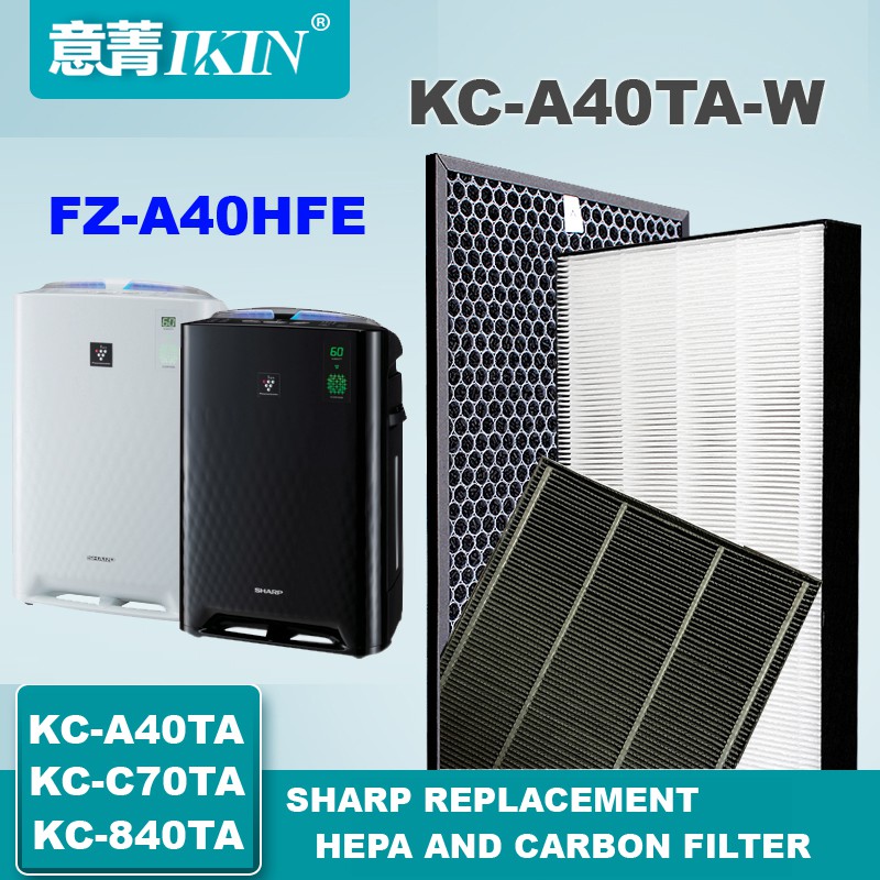 ชุดแผ่นกรอง HEPA รุ่น FZ-A40HFE และ CARBON สำหรับ SHARP รุ่น KC-A40TA, KC-A40TA-W KC-840TA, KC-C70TA