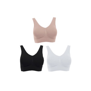 Wacoal Seamless Bra set 3 ชิ้น รุ่น WH9C24 สีเบจ สีดำ สีครีม