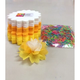 กระดาษสาห่อเหรียญโทนเหลืองมี300แผ่นยาง1ห่อนำไปห่อได้100ดอก