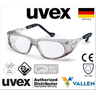 UVEX 9134005 Meteor Safety Spectacle กรอบสีเทาใส Supravision Lens