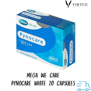 Mega We Care Pynocare White ลดฝ้า กระ จุดด่างดำ ผิวดูกระจ่างใสขึ้น (20 แคปซูล) ผลิตภัณฑ์เมก้า วีแคร์ ไพโนแคร์ ไวท์