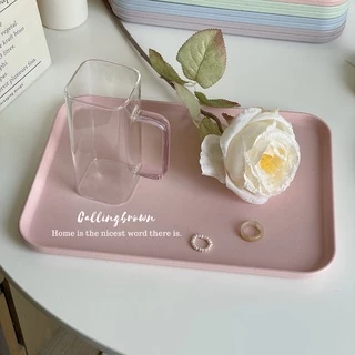 callingbrown [🧇พร้อมส่ง🧇] Home cafe ถาด รองอาหาร
