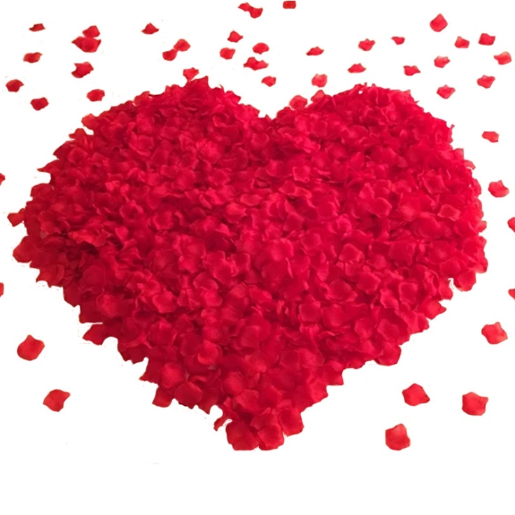 กลีบกุหลาบประดิษฐ์ ผ้าเรยอน สําหรับตกแต่งงานแต่งงาน ครบรอบ 100 ชิ้น - รูปที่ 2