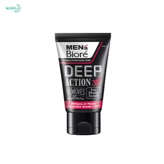เมนส์บิโอเร ดับเบิ้ล สครับ ดีพ แอคชั่น 100ก Men's Biore Double Scrub Deep Action 100g โฟม ไมโครสครับ