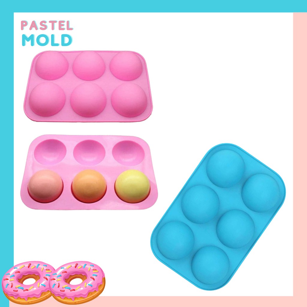 Mold Pastel พิมพ์ซิลิโคนลูกกลม 6ช่อง ทำวุ้น ช๊อคโกแลต ตกแต่งเทียนหอม สุดปัง สุดน่ารักมาก รีบมาตำกันนะจ๊ะ