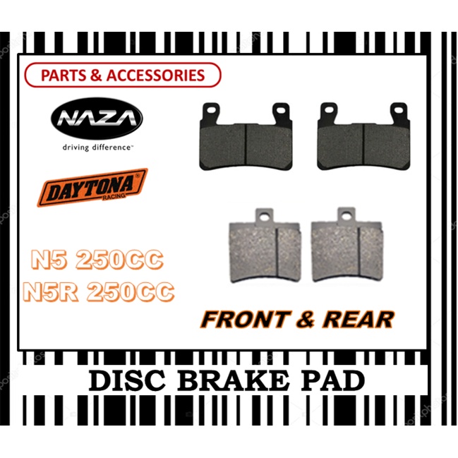 NAZA N5 250CC N5R 250CC ผ้าเบรคชุด FR0NT & REAR DAYTONA TYPE