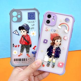 เคส i6+/7+/11//13/13pro พร้อมส่ง!!เคสมือถือกันกระแทก กันกล้อง เคสกันเลนส์กล้อง การ์ตูน ขอบสี