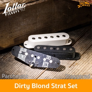 Lollar Pickups Dirty Blonde Strat Set Parchment Cover Staggered Pole Single Coil ปิ๊กอัพกีต้าร์ไฟ้า Made in USA