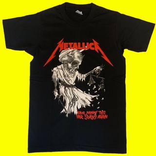 เสื้อวง Metallica เสื้อวงดนตรี เสื้อวงร็อค ซักไม่หด ใส่สบาย ผ้านิ่ม