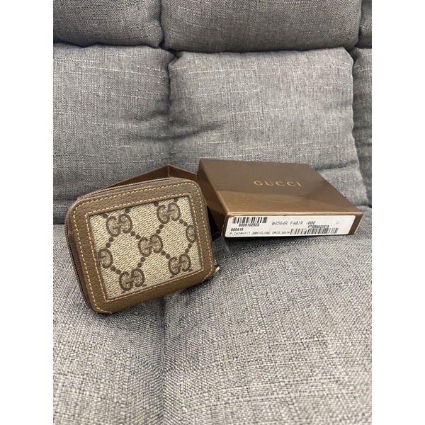 used gucci mini coin wallet canvas