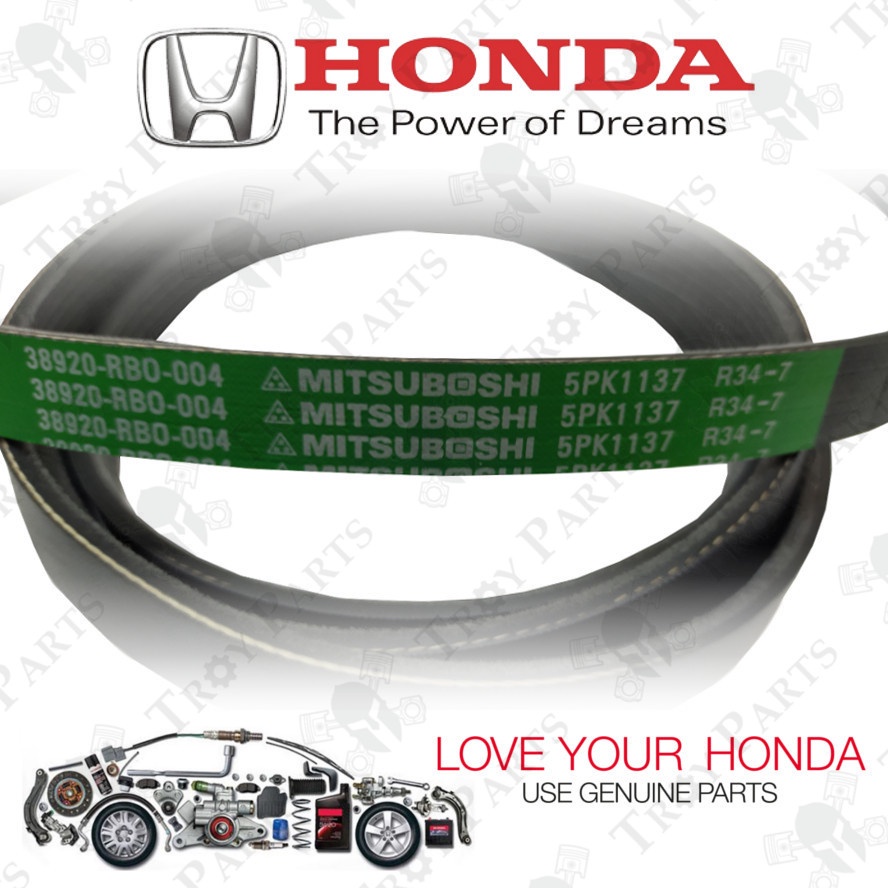 สายพานพัดลมฮอนด้า 38920-RBO-004 สําหรับ Honda City SEL TMO Jazz TFO - 5PK1137 ( 5PK1135 / 5PK1140 )