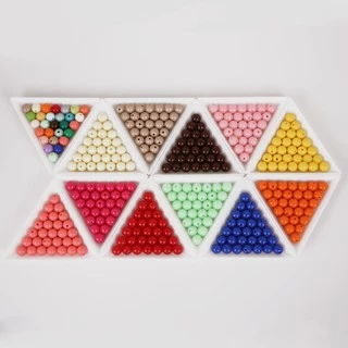 ลูกปัดอะคริลิกทรงกลมสีสันสดใส 6-8 มม. ตัวเว้นระยะ อุปกรณ์ DIY ทำสร้อยคอ สร้อยข้อมือ เครื่องประดับ