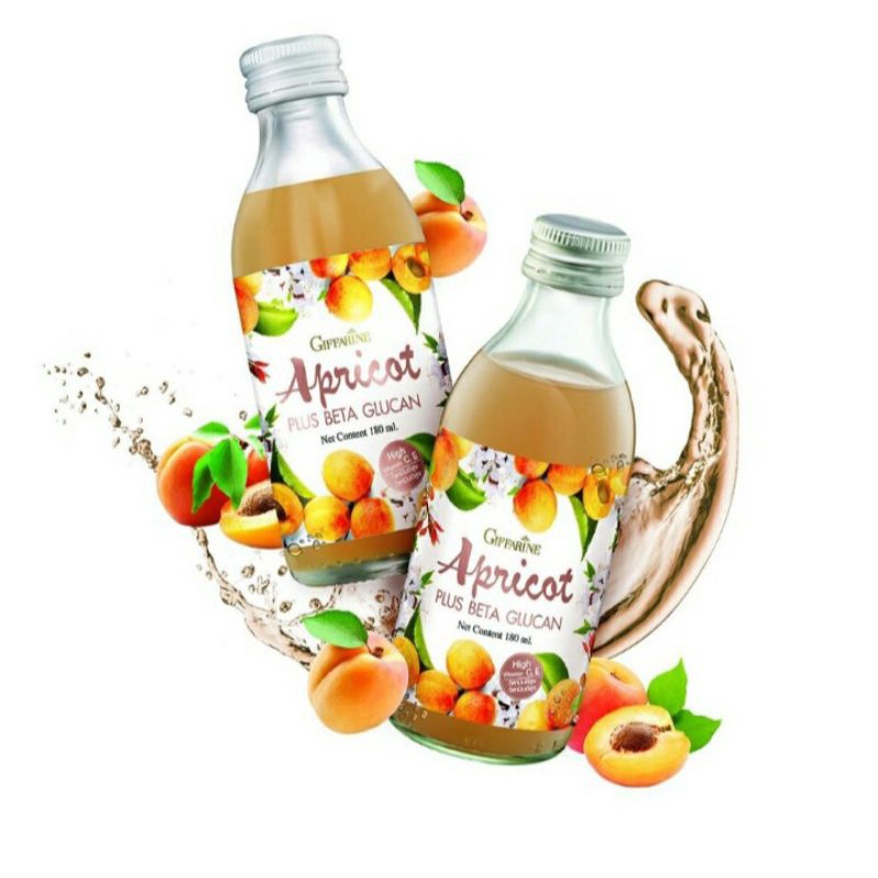 👸 Apricot Plus Beta Glucan เครื่องดื่มน้ำองุ่นขาวผสมน้ำแอพริคอต 20 % และเบต้ากลูแคน