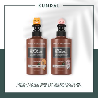 [KUNDAL] Ryan Shampoo [Baby Powder] 500ml + Apeach Shampoo [Apeach Blossom] 500ml (1 SET)