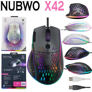 NUBWO-X X42 SOLAKA เมาส์เกมมิ่ง มาโคร Mouse Gaming