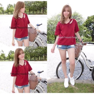 เสื้อตกแต่งเข็มขัด 130 บาท