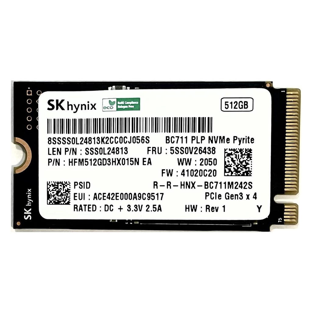 SK Hynix BC711 512GB M.2 2242 NVMe Replacement Internal SSD, HFM512GD3HX015N