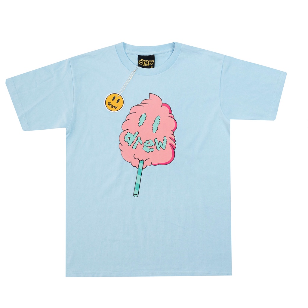 เสื้อยืดแขนสั้นผ้าฝ้ายพิมพ์ลาย Justin Bieber With Drew Marshmallow House สําหรับผู้ชาย