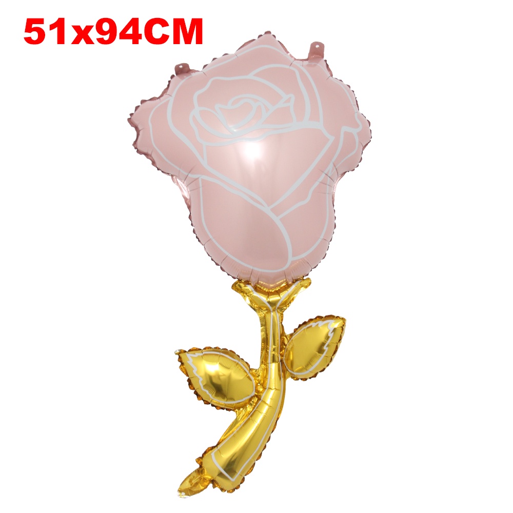 ลูกโป่งฟอยล์ลายดอกกุหลาบสําหรับตกแต่งปาร์ตี้วันเกิดงานแต่งงาน - รูปที่ 6