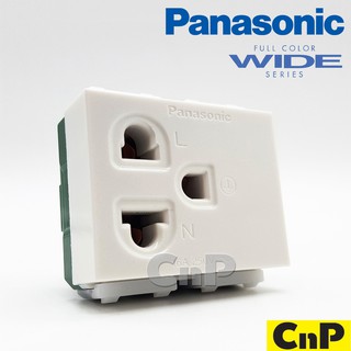 Panasonic ปลั๊กกราวด์เดี่ยว เต้ารับมีกราวด์ พานาโซนิค รุ่น WEG 1191 K มี 2 สี