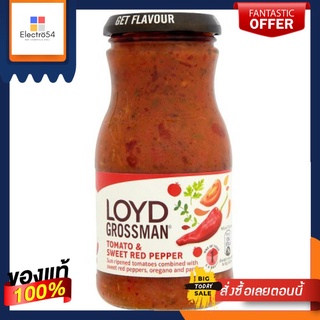 Loyd Grossman Tomato And Sweet Red Pepper Sauce 350g ลอยด์ กรอสแมน ซอสพาสต้ามะเขือเทศ และพริกหวาน 350กรัม