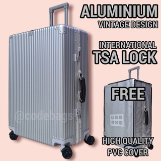 ✔️ถูกที่สุด✔️ กระเ​ป๋าเดินทาง รุ่น ALU73 TSA LOCK โครง อลูมิเนียม ไม่ใช่ซิป กระเป๋าเดินทางแบบล๊อก ฟรีผ้าคลุมกระเป๋า