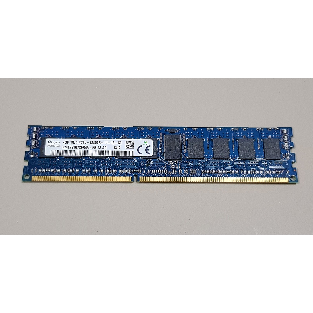 แรม Reg ECC 4GB 1Rx4 PC3L-12800R-11-12-C2 SK hynixใส่ HP Z420 Z820 Dell T3610 T5600 มือสอง สภาพ 100%