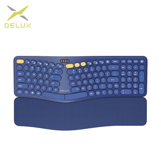 Delux GM903CV คีย์บอร์ดบลูทูธไร้สาย 2.4G USB สําหรับ Windows MacPC