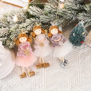 Exquisite Christmas Decorations Handmade Crafts Plush Cartoon Headband Angel Pendant Girl Ornament Creative Christmas Tree Accessories