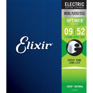 Elixir สายกีต้าร์ ไฟฟ้า สำหรับกีต้าร์ 7สาย รุ่น optiweb 09-52